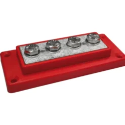 Kopplingsplint  4 x max 50 mm² (M8) Röd