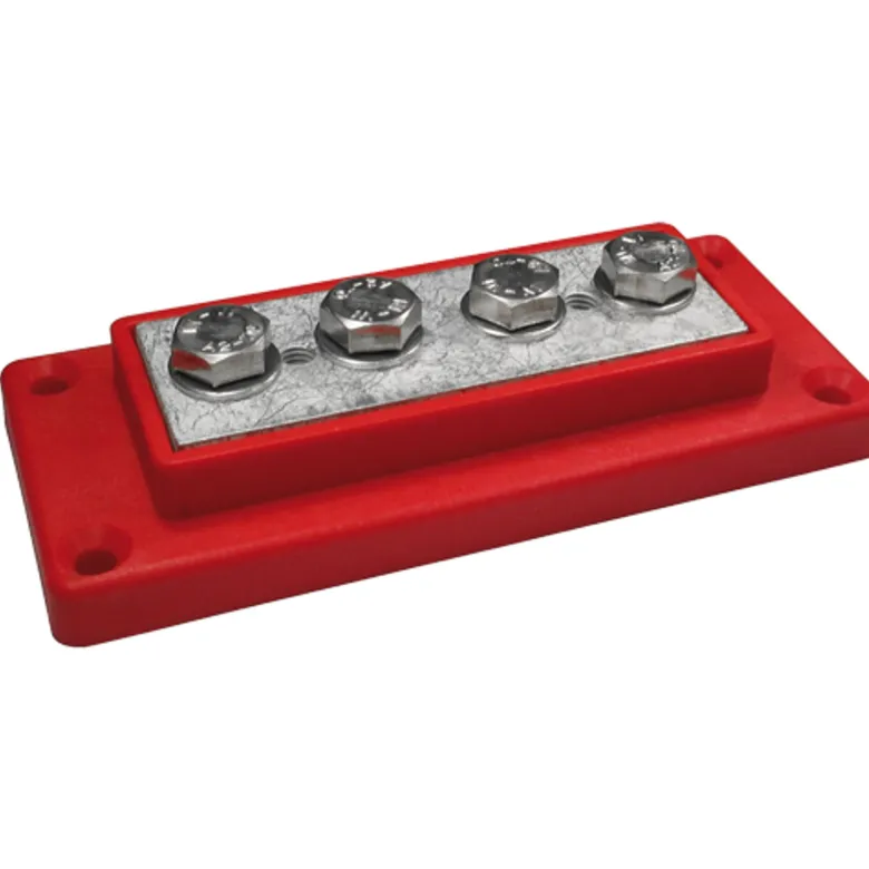 Kopplingsplint 4 x max 50 mm² (M8) Röd