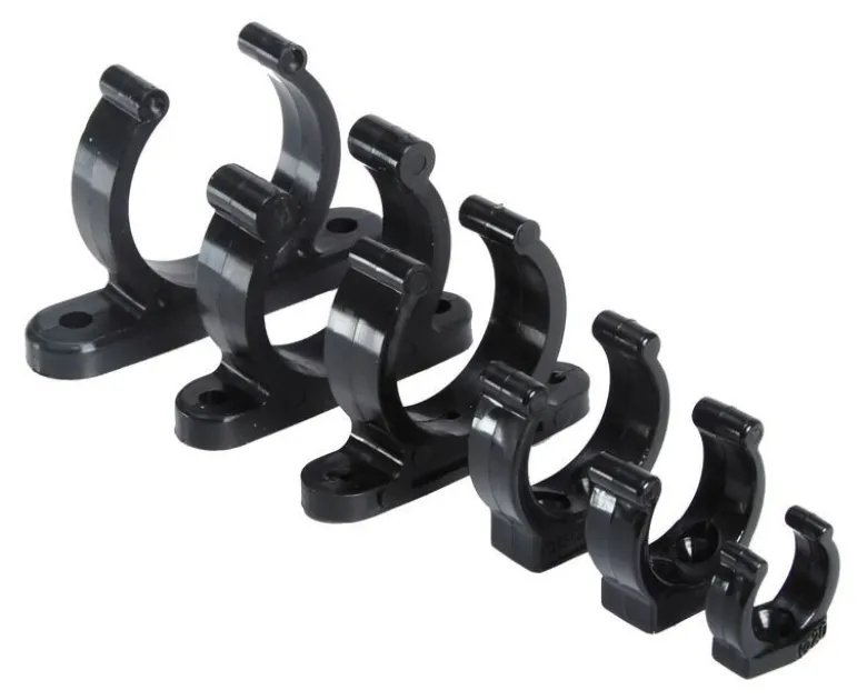Kraftig plastclips svart 30 mm