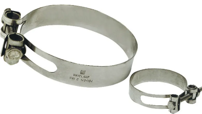 Kraftig slangklämma AISI 316 250/262 mm