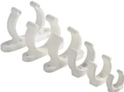 Kraftigt plastclips vitt 40 mm