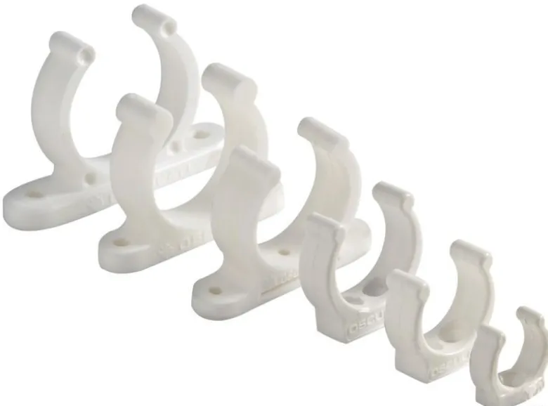 Kraftigt plastclips vitt 40 mm