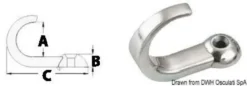 Krok AISI316 15x5.7x35.8 mm