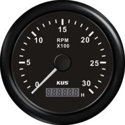 Kus Varvräknare Diesel 12/24v Svart 0-3000rpm