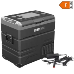 1852 kylbox 55 L med kompressor, 2-delad kyl/frys 12/24/230 V