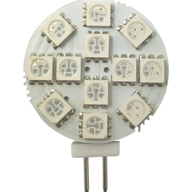 1852 LED G4 röd/vit sidostift Ø30mm 10-30V 0,5/1,4/10W 2 st.