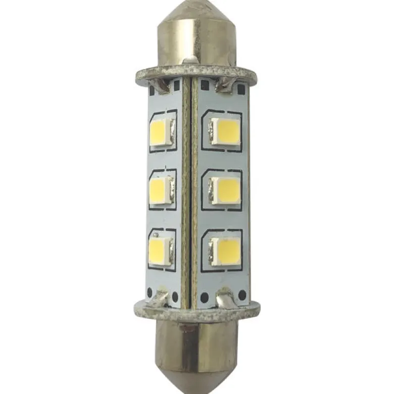 1852 LED-lantern pinol/spollampa 42mm 10-36V 1,2/10W 6000K - 2 st.