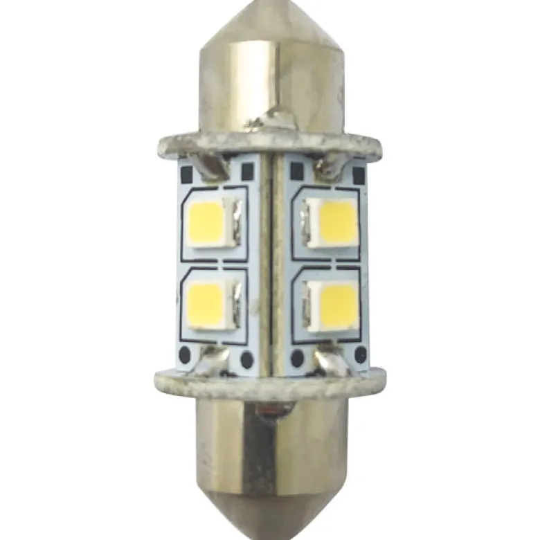 1852 LED pinol/spollampa 31mm 10-35V 0,8/8W 6000K - 2 st.
