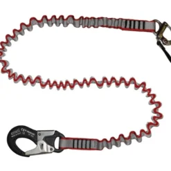 Livlina 2m 25mm med svart alu. krok och RF-krok15KN