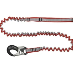 Livlina 2m 25mm med svart alu. säkerhetskrok 15KN