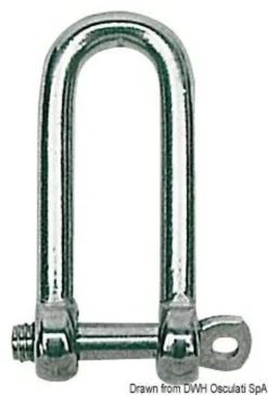 Lång schackel AISI 316 8 mm