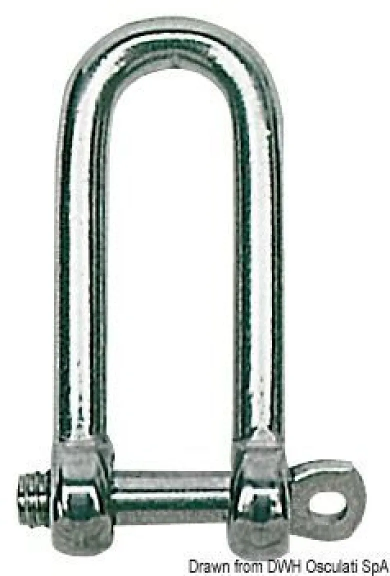 Lång schackel AISI 316 6 mm