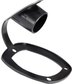 Lock för infälld spöhållare, mjuk PVC, svart