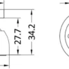 Magnetisk dörrhållare i förkromad mässing Ø 40 mm