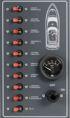 10-magnetotermisk strömbrytarpanel