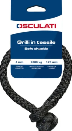 MARLOW mjuk schackel hög hållfasthet grå 3 mm (set 2 st)