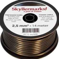 Minirulle Förtent Svart 10 mm² 7m