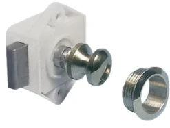 Mini trycklås förkromad mässing 16 mm