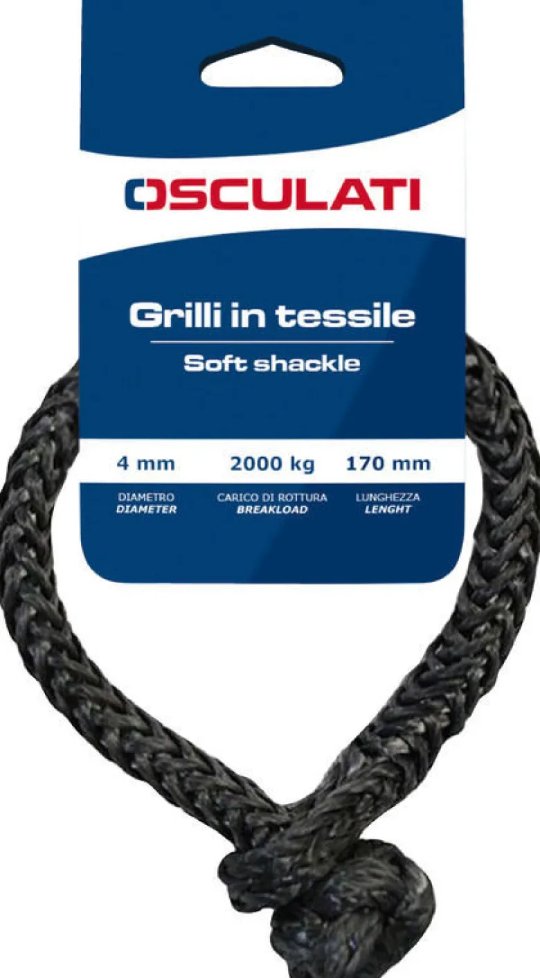 Mjuk schackel hög hållfasthet grå 4 mm (set 2pcs)