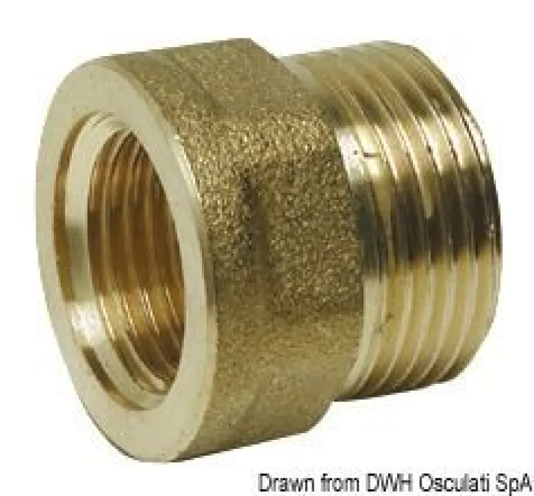 Mässingsmuff hane/hona 1"1/4 x 1" 1/2