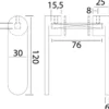 Nauta R handtag polerat AISI316 8 mm