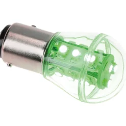 Nauticled lanternLED BAY15D Ø25x48mm 10-35Vdc 1,2/15W grön