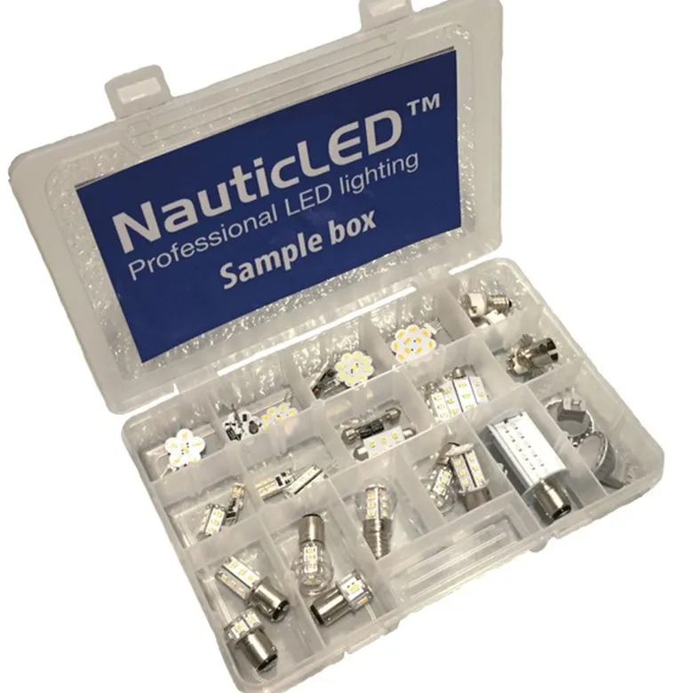 Nauticled provlåda med 36 LED-lampor och adapter