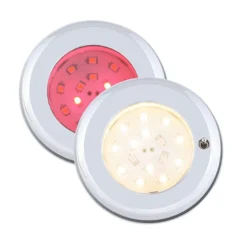 Nova SMD LED Rött/Vitt Ljus m Brytare, Krom