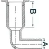 Nylon bottenventil 90° - 2" x 50 mm