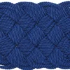 Nylondörrmatta av rep, blå, 72 x 37 cm