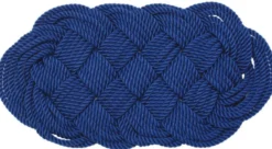 Nylondörrmatta av rep, blå, 72 x 37 cm