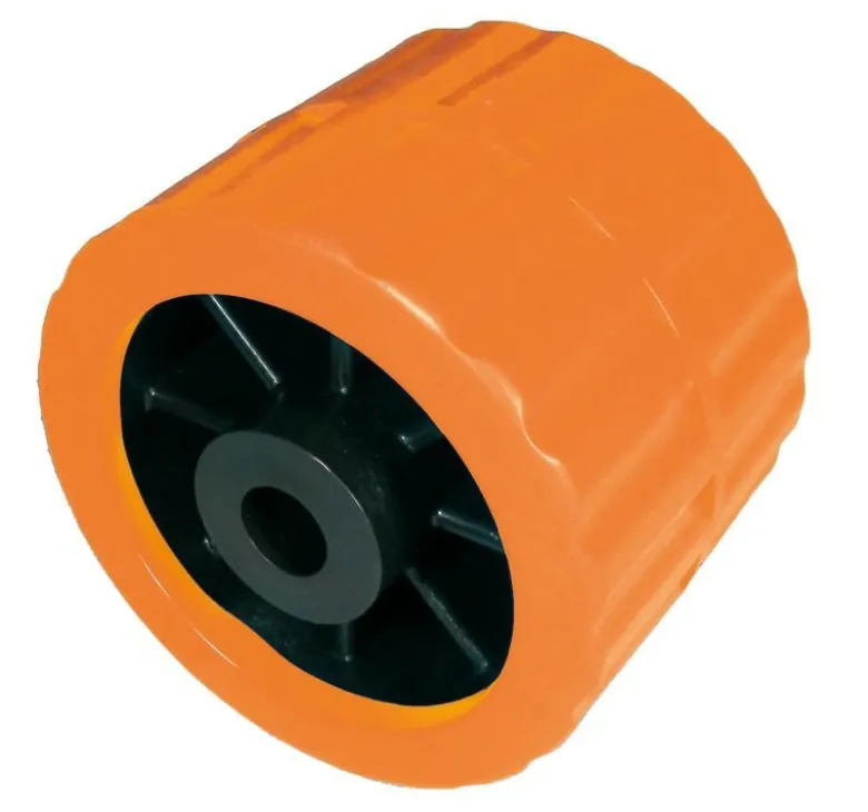 Orange sidorulle 75 mm, hål Ø 15 mm