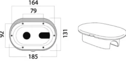 Oval duschbox vit PVC-slang 4 m BULK-förpackning 10 pcs.