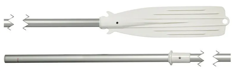 Plast/anodiserad aluminiumåra 190 cm