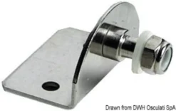 90° platta med gängad pinne 23 x 8 mm