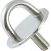Platta med pinnbult, polerat rostfritt stål, 10 mm