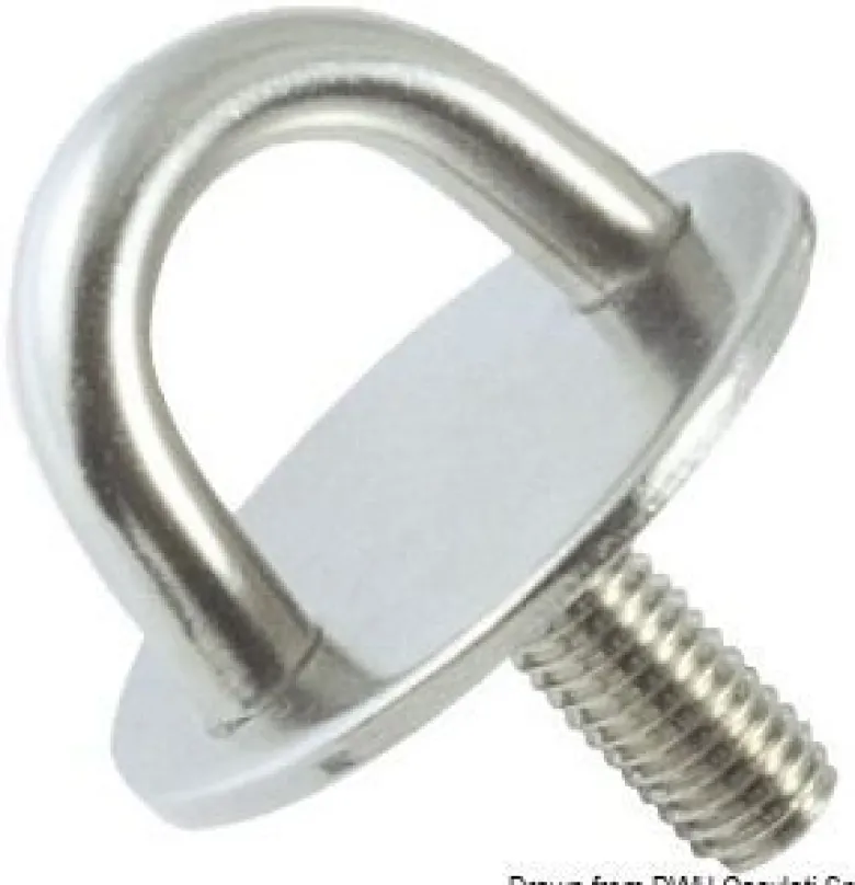 Platta med pinnbult, polerat rostfritt stål, 10 mm