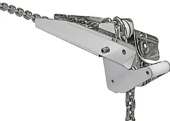 Polerad SS lättvikts ledad ankarrulle 10 kg 300 mm