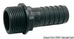 PP slangadapter hane 1"1/2 x 38 mm