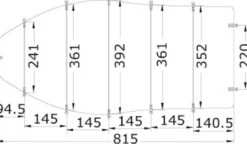 Presenning universell 700/780 x 270 cm grå 300D