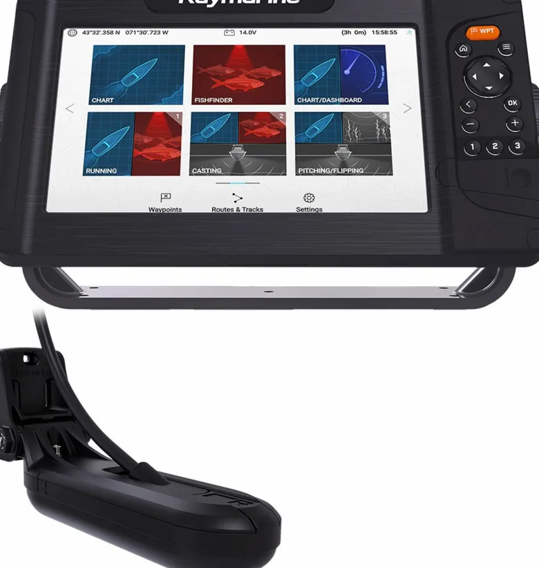 Raymarine Plotter/ekolod Element 9HV + HV-100 givare Inkl. Sjökort