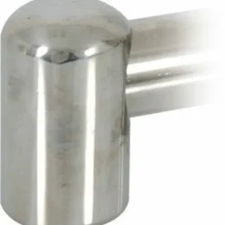 Räckeshållare ändstycke RF stål Ø25mm-stängd