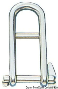 Schackel med låspinne och stoppstång AISI 316 6 mm