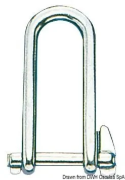 Schackel med säkrad låspinne AISI 316 8 mm
