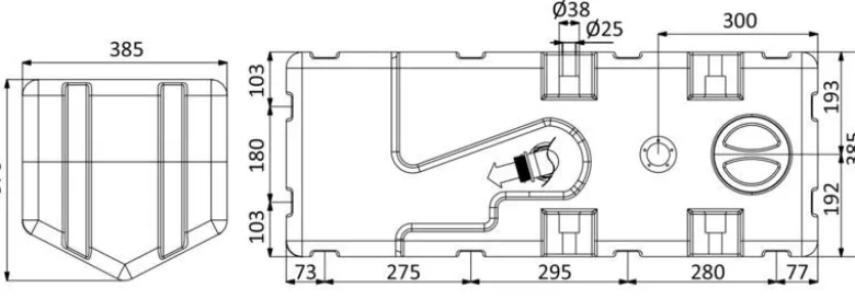 Septiktank med macerator 24 V 100 l