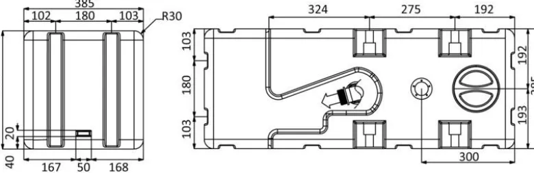 Septiktank med macerator 24 V 115 l