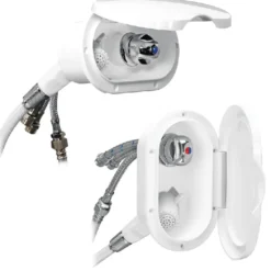 Sittbrunnsblandare blandare med lock vit, 3m slang
