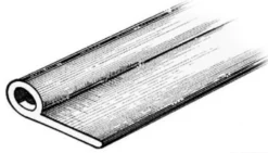 Skavlist 2x34.1x13.5 mm grå RAL 7035