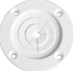 Skottmonterad spöhållare 70mm vit