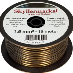 Skyllermarks Minirulle Förtent PVC-kabel, Brun, 1,5 mm², 18 m